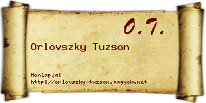 Orlovszky Tuzson névjegykártya